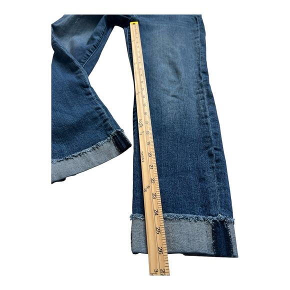 Kut From The Kloth Jeans Womens 8 Ankle Straight Leg Cuffed Frayed Distressed - Picture 9 of 12